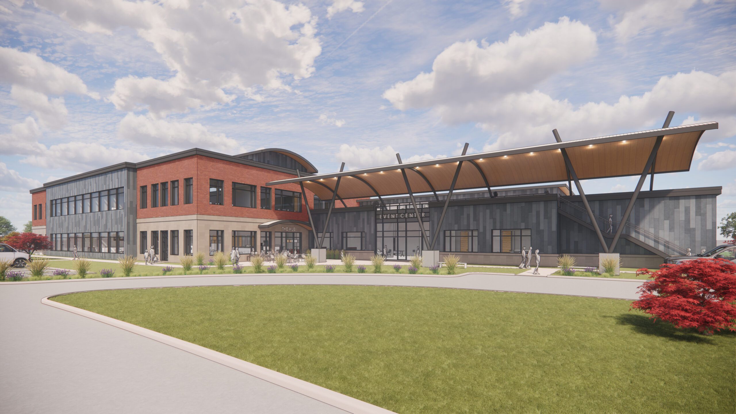 Rendering of the Center for Entrepreneurship that is planned for South Piedmont's Old Charlotte Highway campus.
