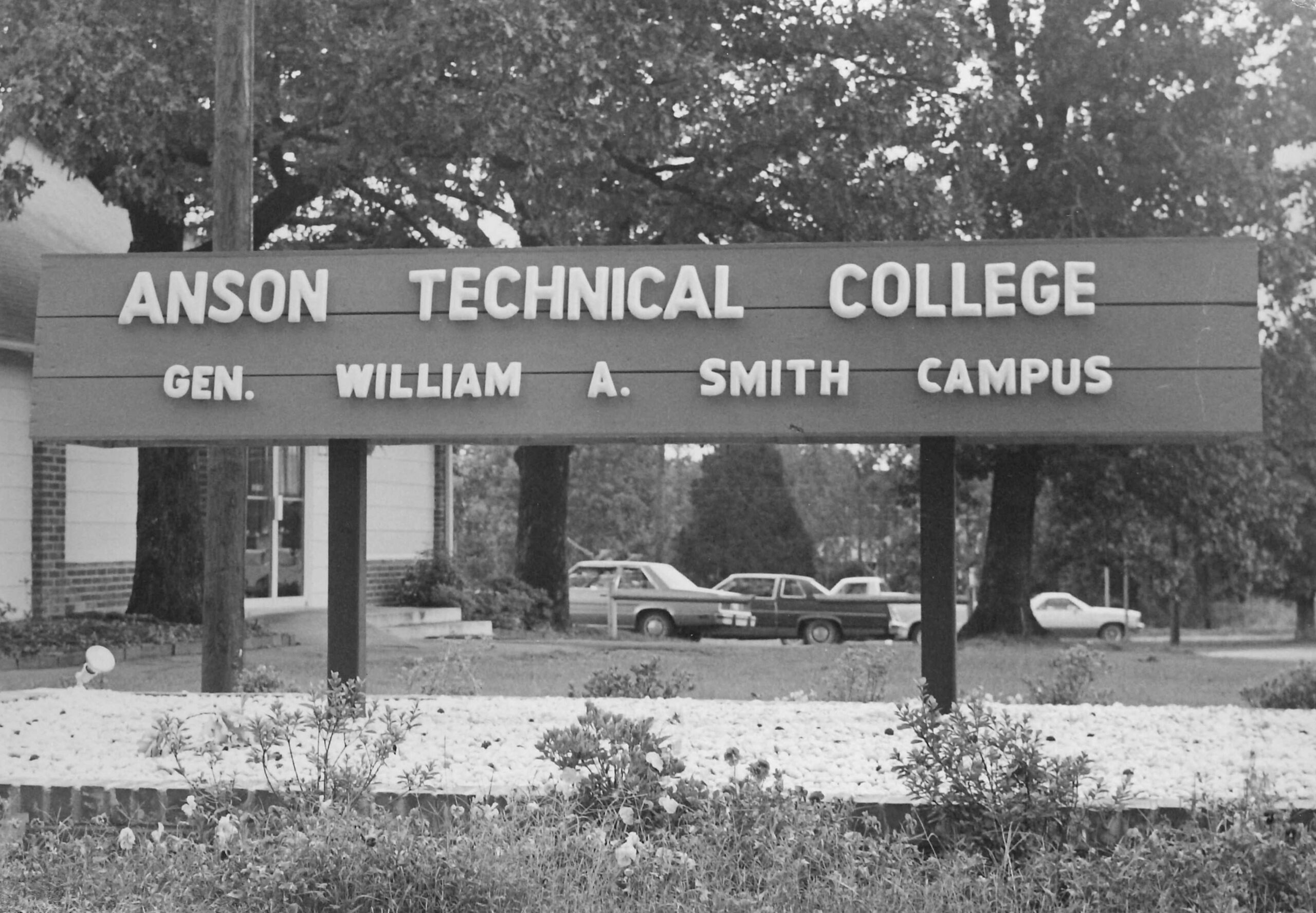 Banner of Anson Technical College from 1970s.