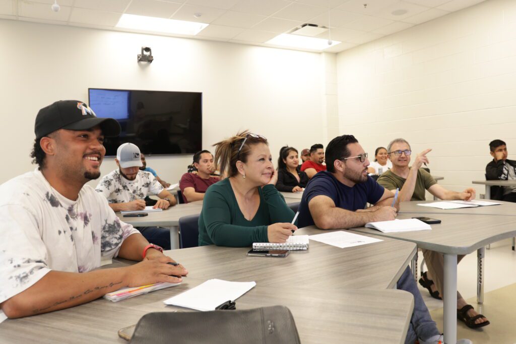 Group of students in a South Piedmont classroom.