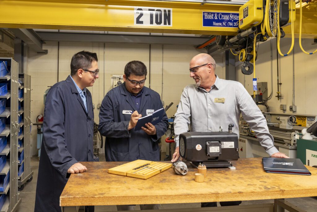 Students with an instructor at facility.
