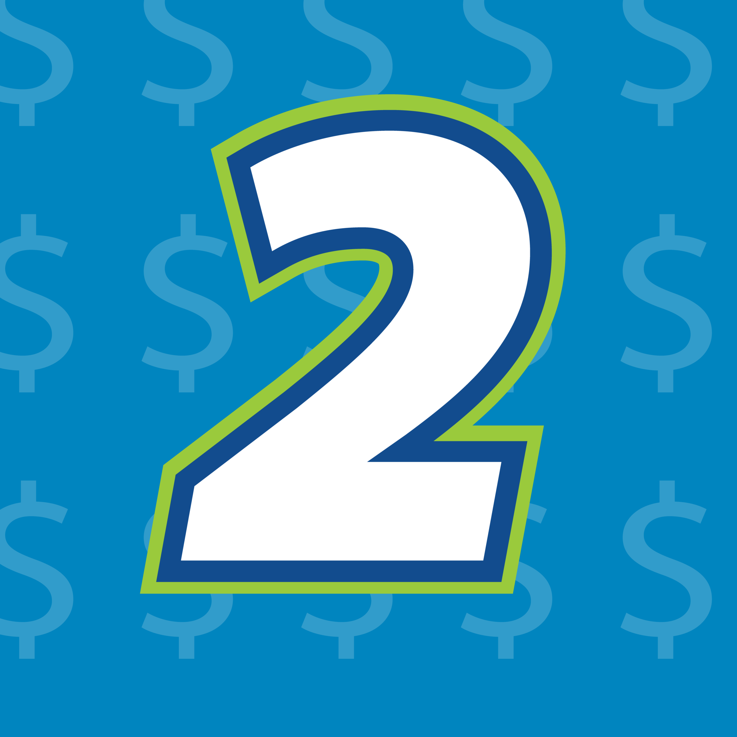 Graphic image of the number 2.