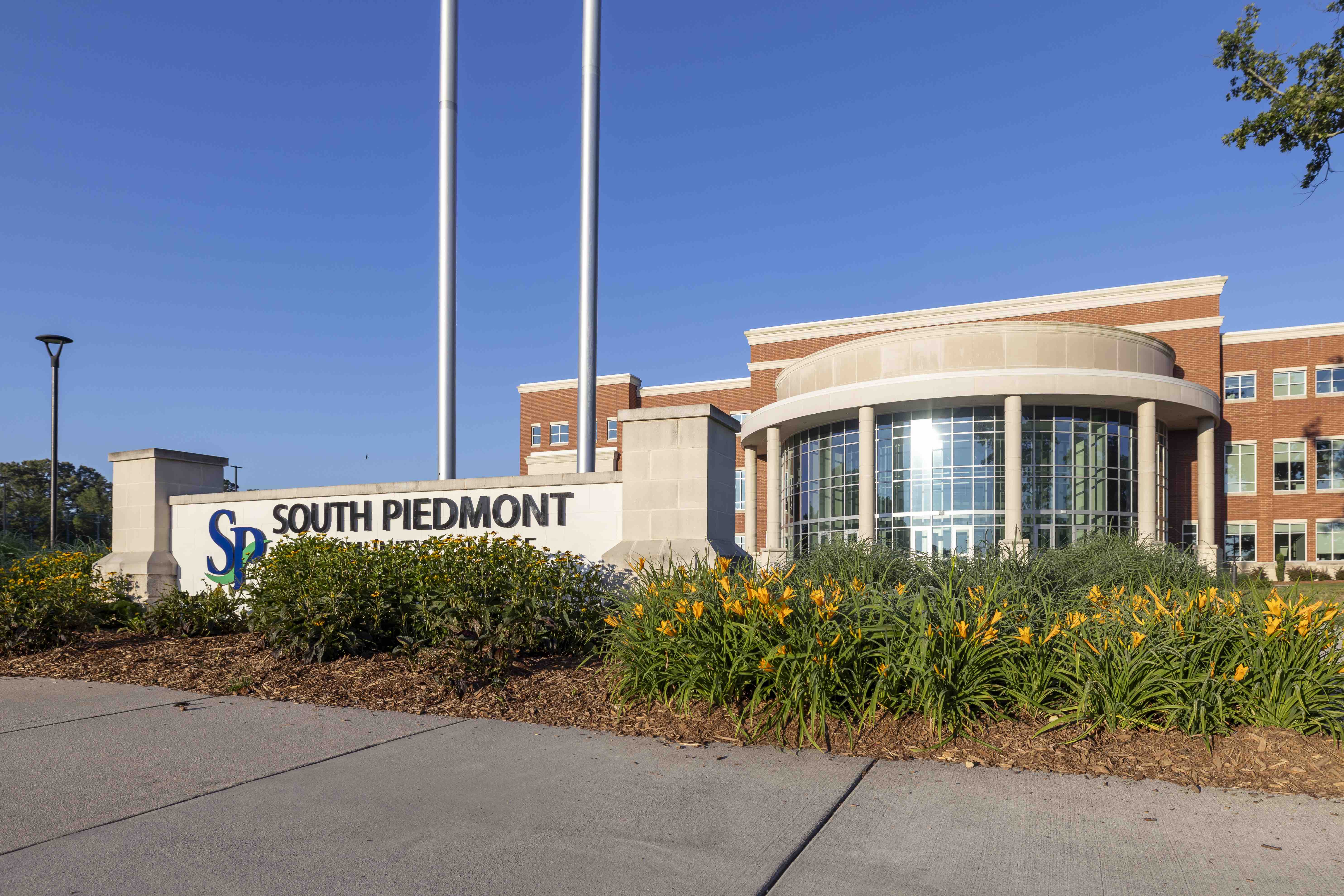 A front view of South Piedmont Community College.