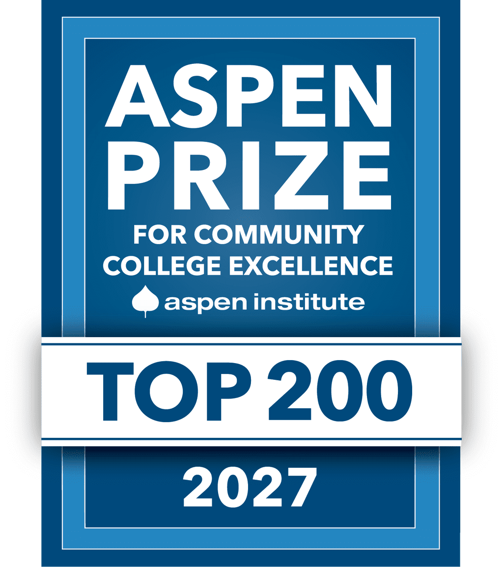 A graphic announcing South Piedmont is one of the Aspen Institutes top 200 community colleges.